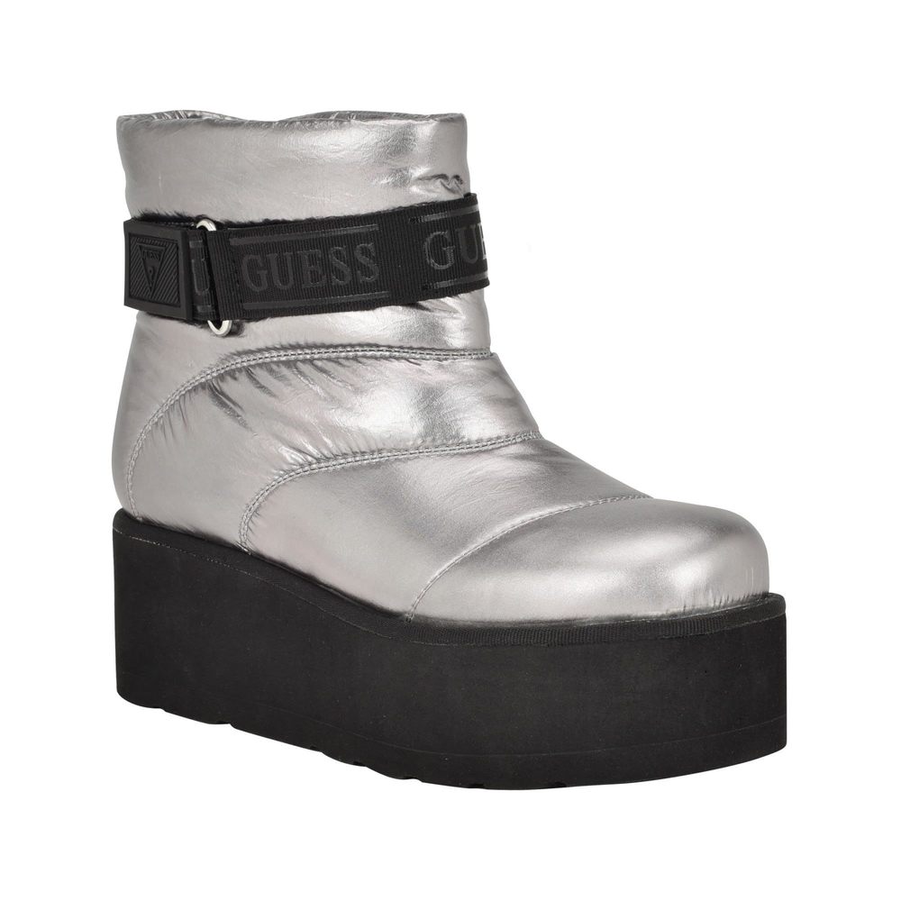 GUESS Women's JILONA Ankle Boot, Pewter 060, 7